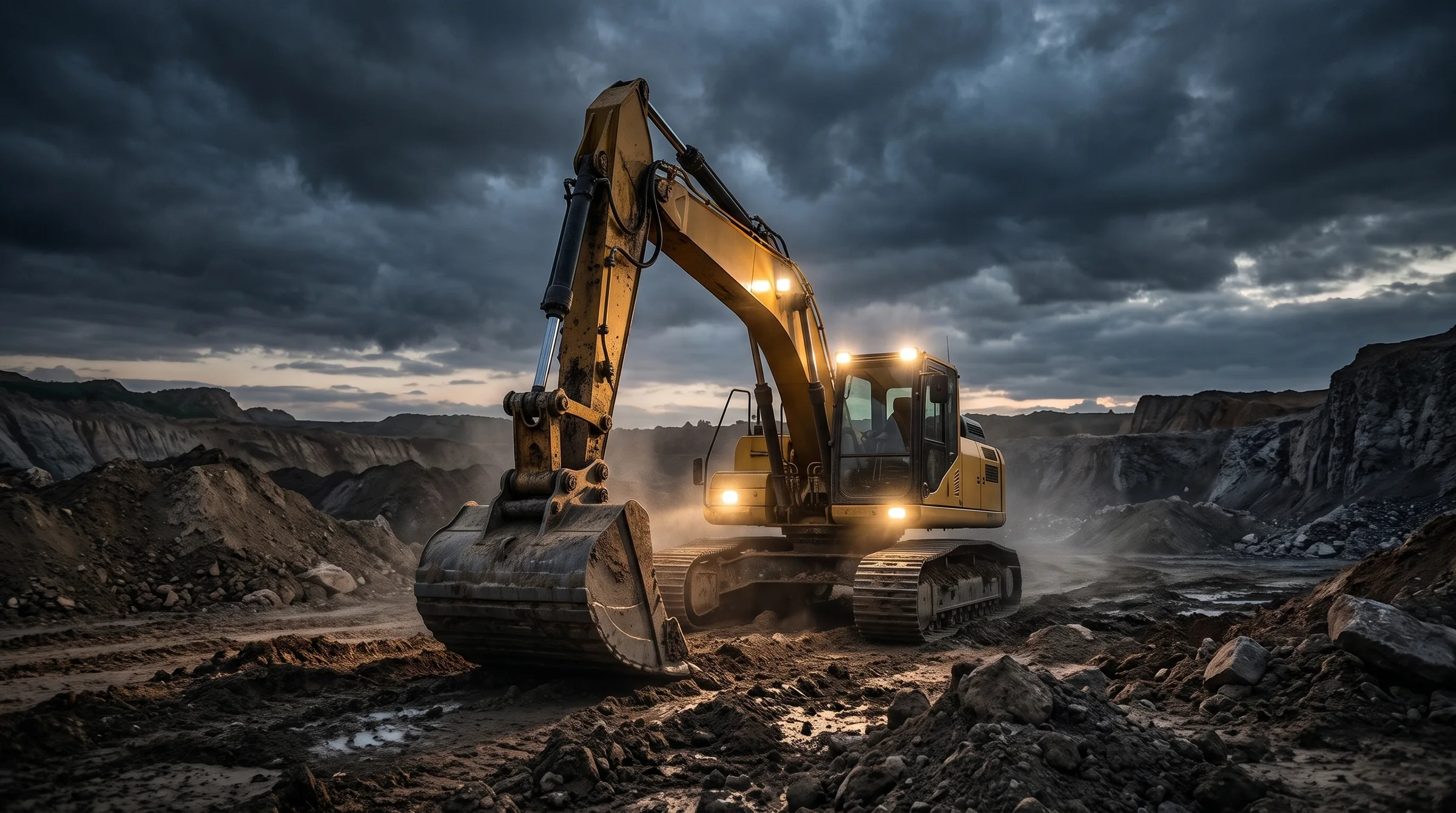 Excavator ready for an equipment inspection