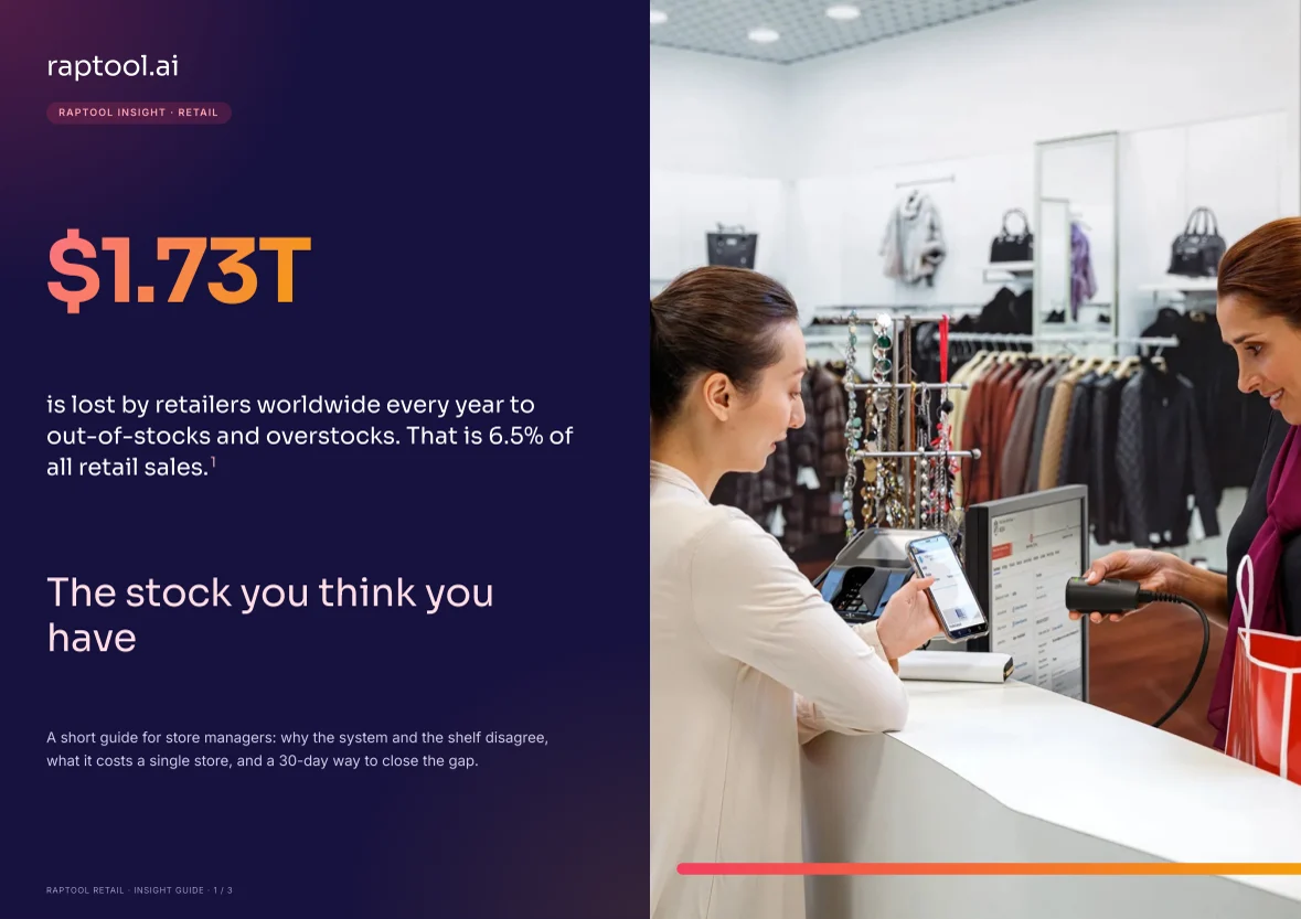 Cover of the Raptool Retail insight guide: The stock you think you have