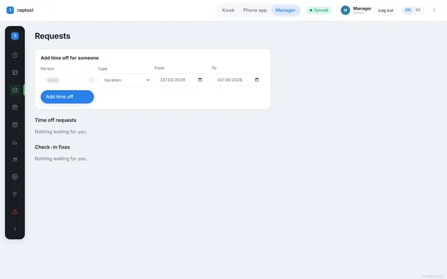 Time & Attendance Requests