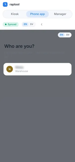Time & Attendance Phone app