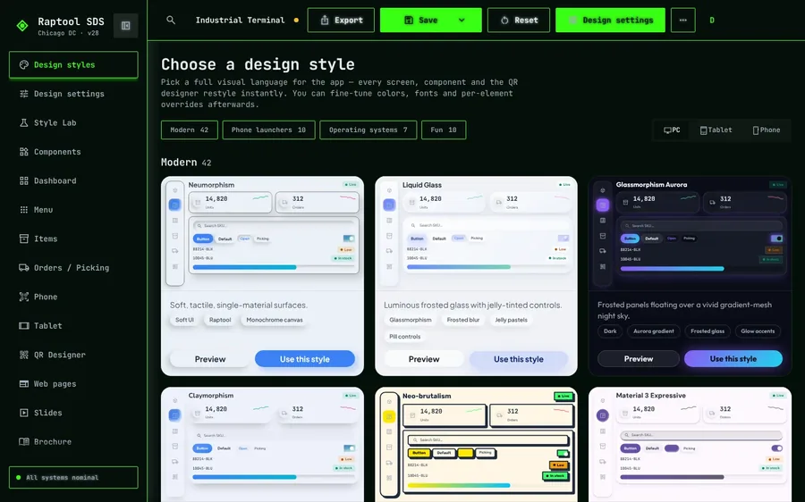 Design Style Studio screen